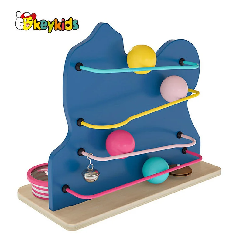 Montessori educational wooden musical block percussion toy with drum W12D505