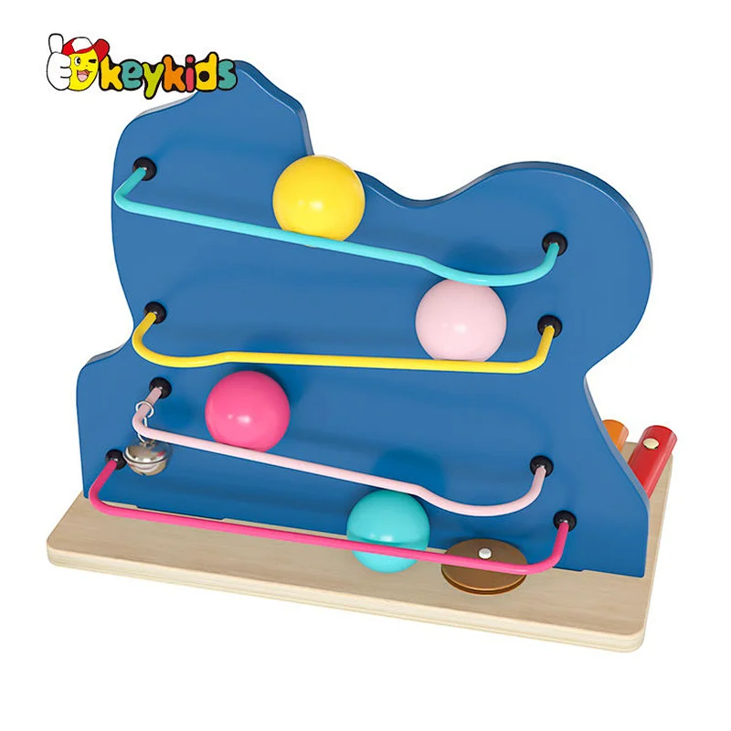 Montessori educational wooden musical block percussion toy with drum W12D505
